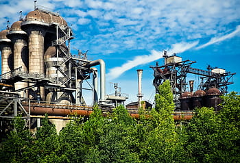 brown industrial factory, architecture, industry, factory building, building, metal, break up, ruins, industrial heritage, factory, industrial architecture