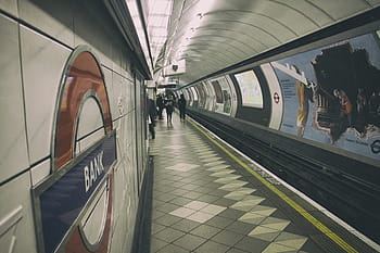 výstřel, plošina, Londýn, podzemí, bankovní stanice, londýnské podzemí, městský, metro, vlak, přeprava, stanice