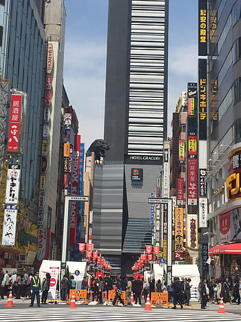 bill, city, shinjuku, japan, tokyo, building, skyline, town, intersection, street, road