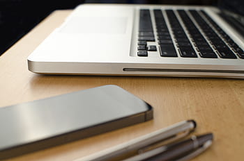 Domov, lavice, laptop, počítač, pracovního prostoru, stůl, podnikání, kancelář, práce, mac, macbook