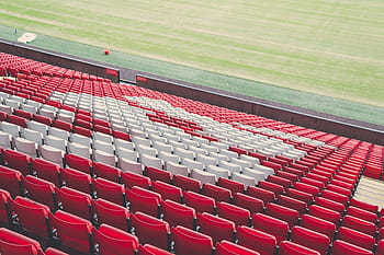 empty seat stadium, red, white, seats, chairs, stadium, sports, concert, field, outdoor, fitness
