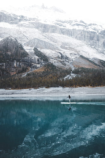 lago, blu, acqua, all'aperto, natura, paesaggio, montagna, alberi, pianta, persone, solo
