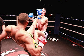 two, men, fighting, leone ring, Kick Boxing, Wrestling, Combat, boxing, costume, gloves, body