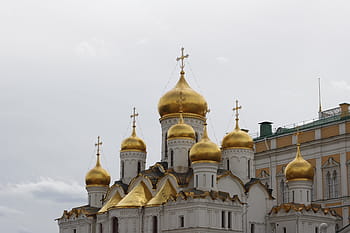 църква, златист, купол, Русия, Москва, православен, Руска православна църква, исторически, манастир, кула, вярвам