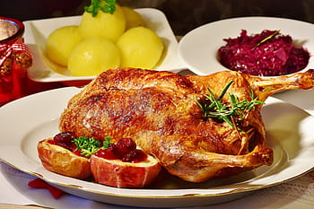 pollo arrosto, anatra, anatra arrosto, cucina, friggere, barbecue, fritte, succoso, croccante, pelle, delizioso