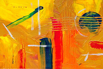 orange, abstract, art, painting, bold, colorful, bright, creative, design, artist, canvas