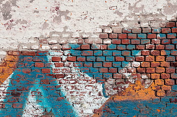 brick, brick wall, brick background, graffiti, graffiti art, graffiti wall, tag, tagging, grungy, sprayed, spray paint