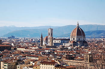 aereo, foto, Marrone, beige, costruzione della cupola, Italia, Firenze, architettura, vista, città, giro
