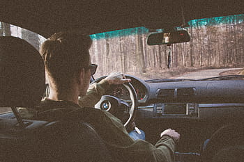 man, wearing, black, sunglasses, driving, bmw vehicle, daytime, people, car, alone, travel