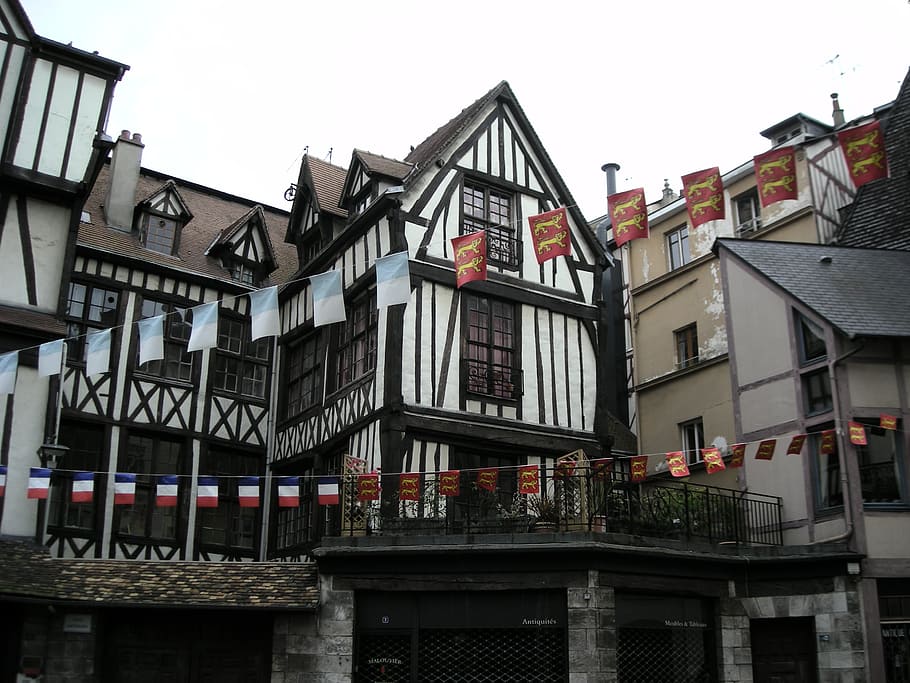 rouen, normandie, Francie, Dům, maison, cestovní ruch, Evropa, námořní, architektura, město