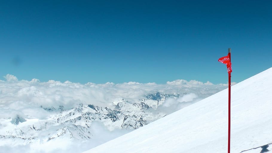 elbrus, hory, sníh, horolezectví, dráha, výška, slunce