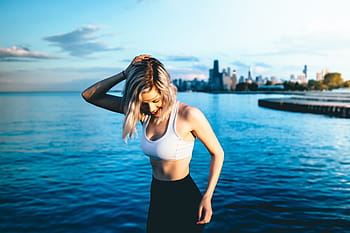fitness girl, city coast, Fitness, girl, city, coast, people, diet, exercise, fit, health