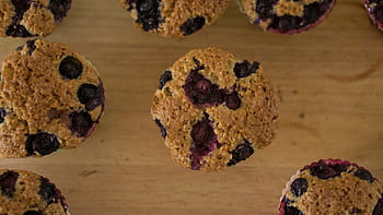 top, uitzicht, gebakken, koekjes, cupcakes, muffins, bakken, bosbes, BES, fruit, voedsel
