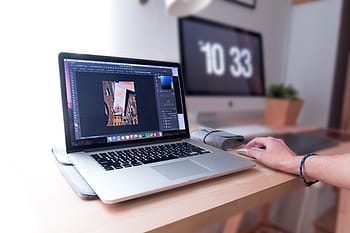 macbook pro, počítač, klávesnice, jablko, laptop, mobilní, pohybliví, telefon, elektronika, moderní, technologie, podnikání