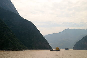 řeka, rokle, kaňon, Skála, voda, krajina, hory, tekoucí voda, Čína, tři soutěsky, yangtze