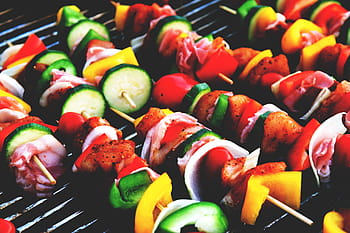 shish kebab, bbq, jídlo pití, grilování, jídlo, gril, maso, masa, grilovaný, špíz, vaření