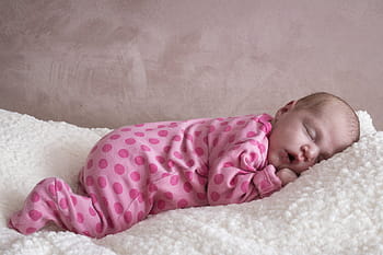 baby, newborn, sleep, girl, pink, bed, child, childhood, adorable, infant, kid
