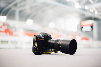 black, camera, lens, photography, accessory, table, blur, bokeh