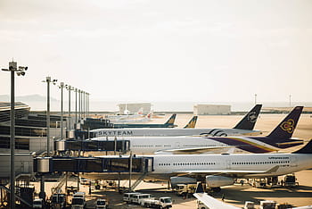 Skyteam di compagnie aeree, giorno, aeroporto, aereo, pista di decollo, trasporto, appendiabiti, Ali, caricatore, riflettore, inviare