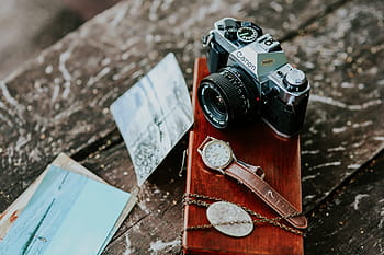 古いビンテージカメラ、 古い、 ビンテージ、 カメラ、 キヤノン、 写真、 写真家、 趣味、 カメラ-写真機材、 昔ながらのレトロなスタイル、 木材-材料