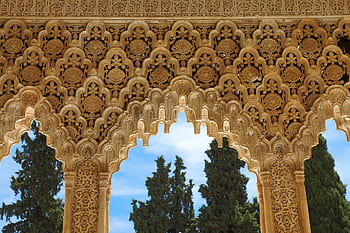 Španělsko, granada, alhambra, andalusie, architektura, palác, budova, arabština, islám, cestovní ruch, mezník