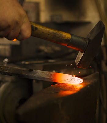 hammer, melted, iron photo, forge, craft, anvil