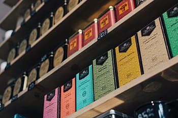premium boxed tea, Premium, boxed, tea, drink, shelf, store, old, in A Row, indoors, education