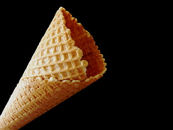 brown, ice cream sugar cone, ice cream cone, waffle, ice, delicious, ice ball, waffle cone