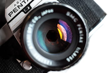 camera, lens, Vintage, technology, camera - Photographic Equipment, lens - Optical Instrument, photography Themes, equipment, single Object, isolated, black Color
