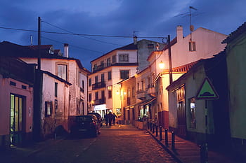 cobblestone, streets, sidewalk, buildings, shops, stores, houses, apartments, city, town, village