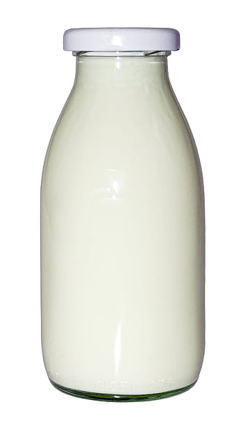 clear, glass bottle, white, liquid, milk bottle, milk, bottle, glass, drink, refreshment, food
