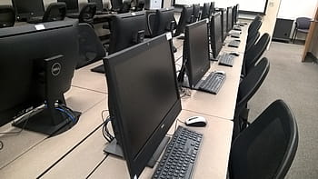 počítačová stanice, počítačové učebně, vzdělávání, technologie, počítač, laboratoř, vzdělání, technologie, plocha počítače, třída, učení se, Internet