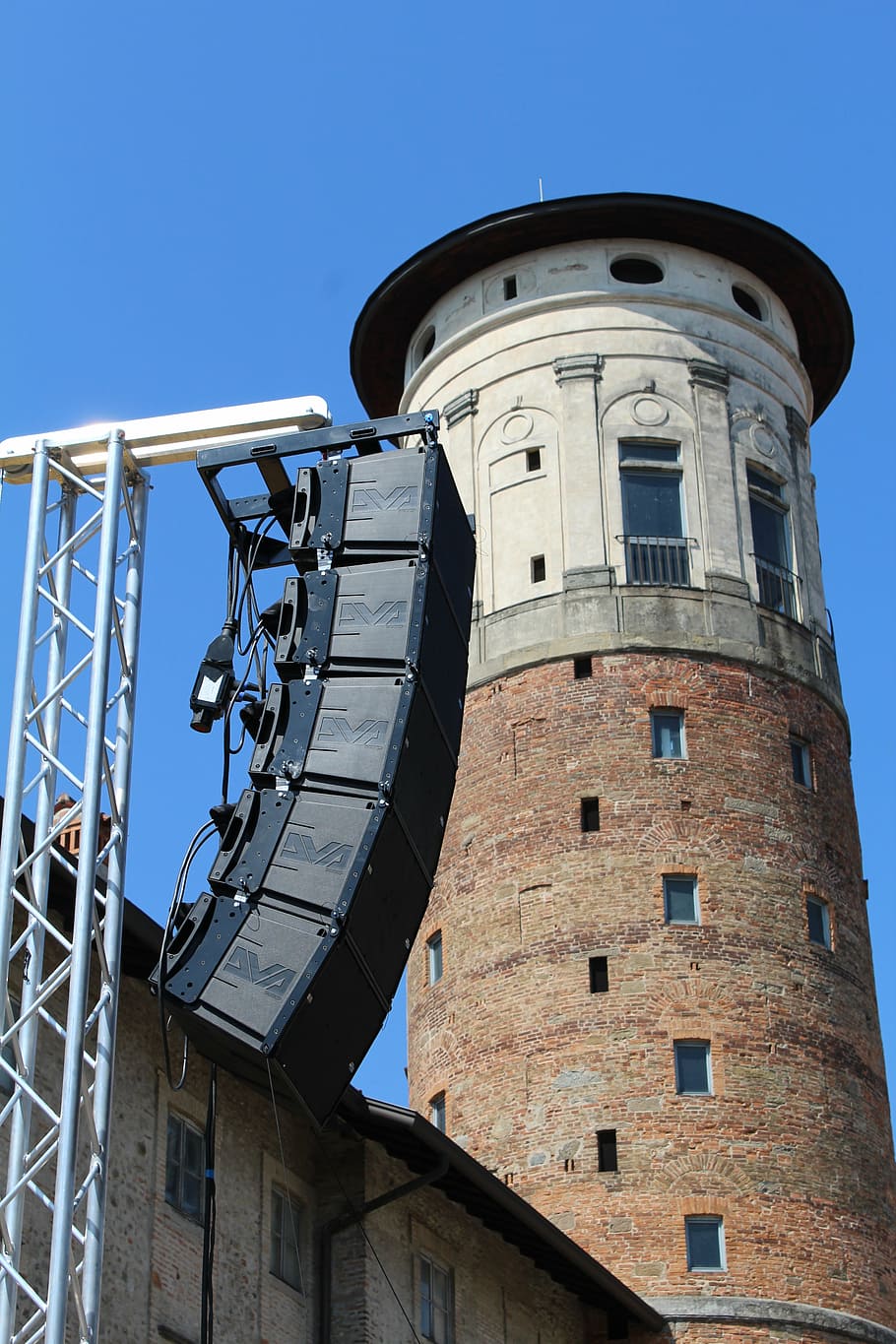 merate, tower of merate, palazzo prinetti, torre, lecco, italy, lombardy, speaker, speakers, music, concert