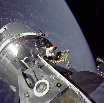 astronaut, outer, space, outer space, nasa, astronautics, earth, technology, apollo 9, lunar, service module
