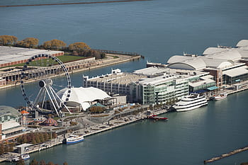 navy pier, chicago, illinois, downtown, ferris wheel, lake michigan
