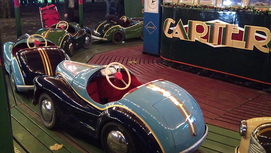 car, vintage, retro, child, fairground attraction, transport, classic, amusement park, ride