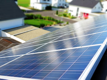 blue, solar, panel, top, house, solar panel, on top, solar modules, photovoltaic, solar energy, solar cells