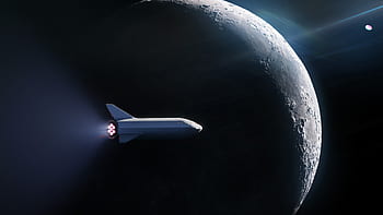 prostor, kosmická loď, raketa, raketová loď, měsíc, cestovat, cesta, průzkum, obíhat, krátery, technologie