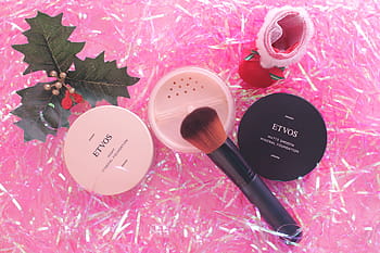 etvos make-up kosmetika, makeup, kosmetika, kosmetický výrobek, štětec na makeup, Červené, pozadí, móda, růžová barva, krása, detail