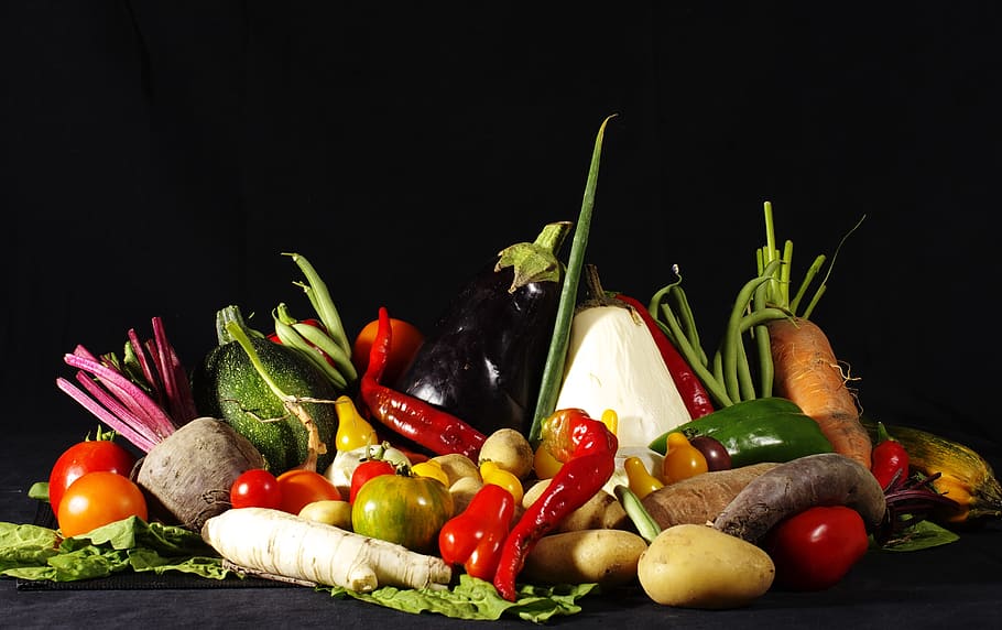 zvonovité papriky, kořenové plodiny, rajčata, Černá, Pozadí, vykořenit, plodin, život, krása, scéna, veg