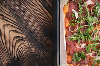 domácí pizza, domácí výroba, pizza, italština, pohled shora, dřevo, jídlo, sýr, rajče, večeře, svěžest