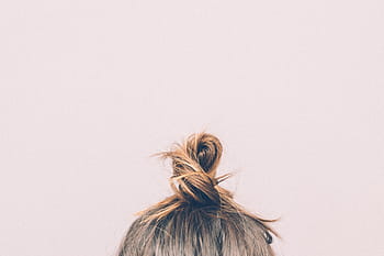 close-up photo, person, hair, blonde, braided, bun, brunette, girl, woman, people, studio shot