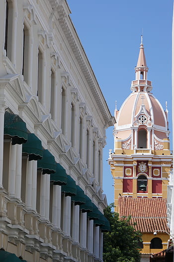cartagena, Kolumbie, karibský, město, španělština, architektura, městský, latinský, budova, ulice, historický