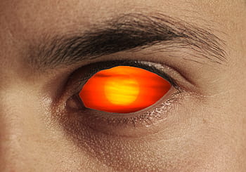 eye, look, sunset, devil, man, scary, possessed, witch, magic, charm, reflection
