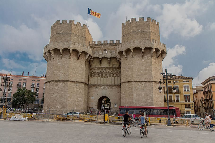 valencia, spain, architecture, city, tourism, building, clouds, travel, cityscape, attraction, famous