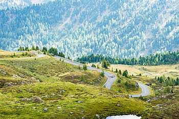 alam Austria, Cantik, Lengkung, Jalan, Austria, Alam, mobil, eko, ekologi, eropa, hutan