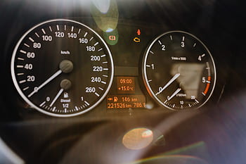 speedometr, tachometr, dasbor, mobil, otomotif, penghitung kecepatan, Modern, instrumen, panel, dasbor., BMW