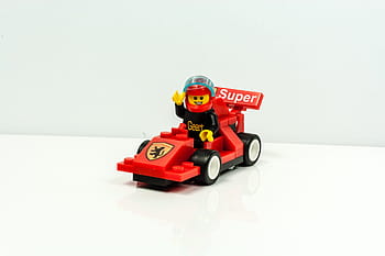 Lego, Sosok, Ras, Pilot, Helm, geert, blok, f1, mobil, mainan, mobil mainan