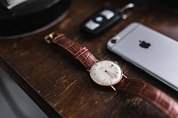 jam tangan, coklat, dompet kulit, Apple iPhone 6, Vintage, kulit, dompet, teknologi, iphone, iphone 6, penting