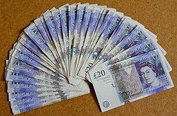 20, angol, font, bankjegy, sok, bankjegyek, pénz, pénzügy, jegyzetek, valuta, bank